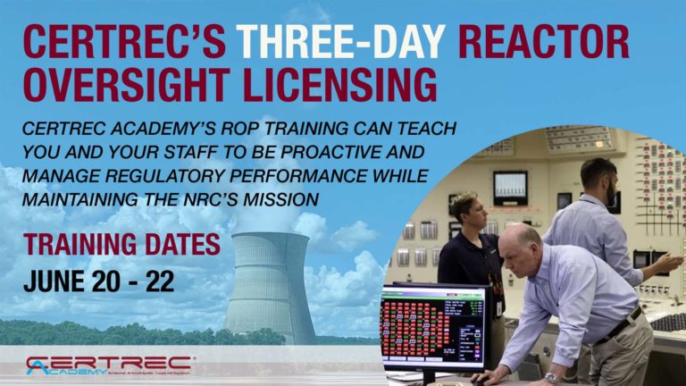 Certrec Academy Reactor Oversight Training v1.0 - Certrec Trainings
